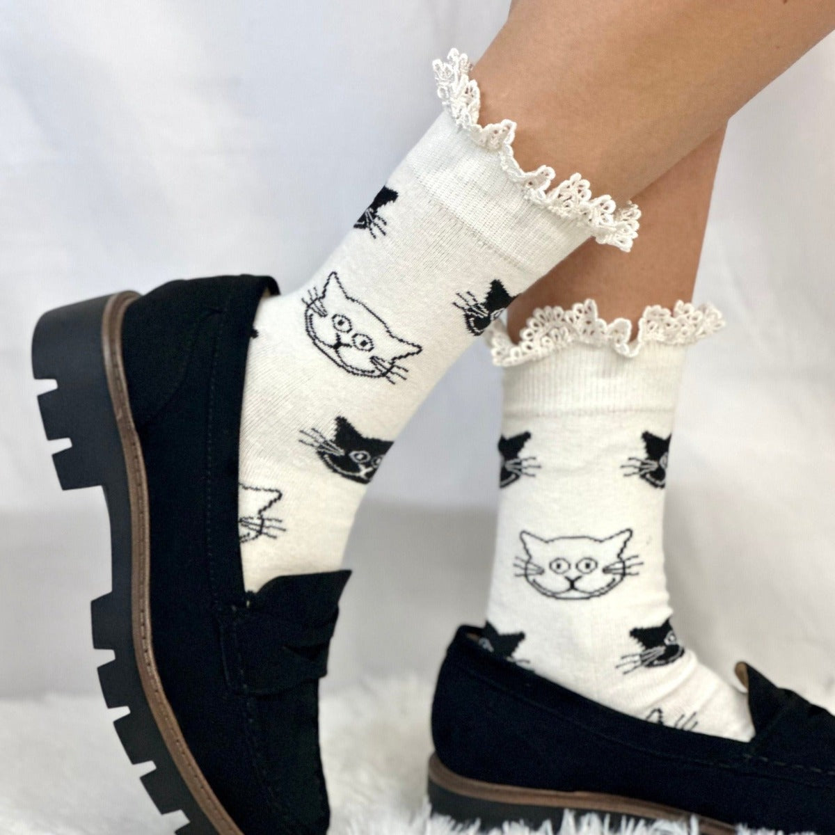 cute cat socks for women, fun cats socks, novelty gift cat socks