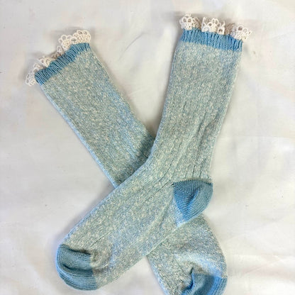 MARLED cotton short lace boot socks -  carolina clue, Catherine Cole signature socks