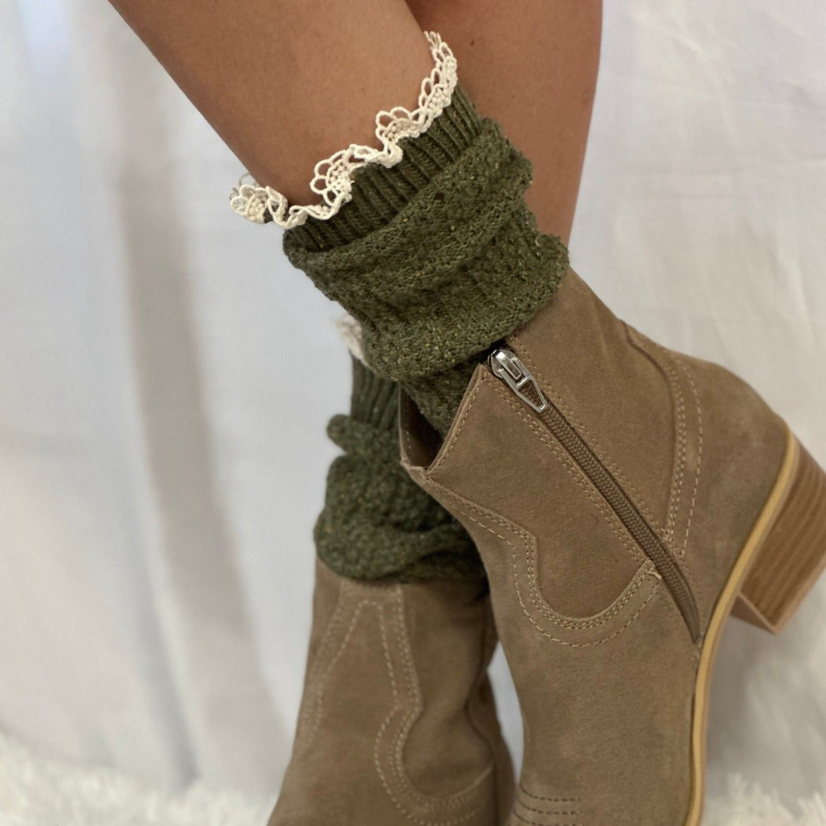 Ankle boots with sock cheap top