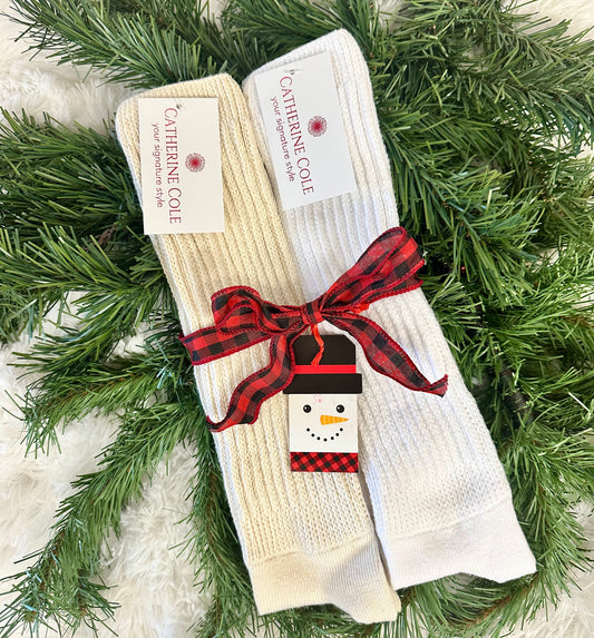 2 pairs bundle ULTIMATE slouch socks -Holiday Christmas gift set  ( larger 10-13)